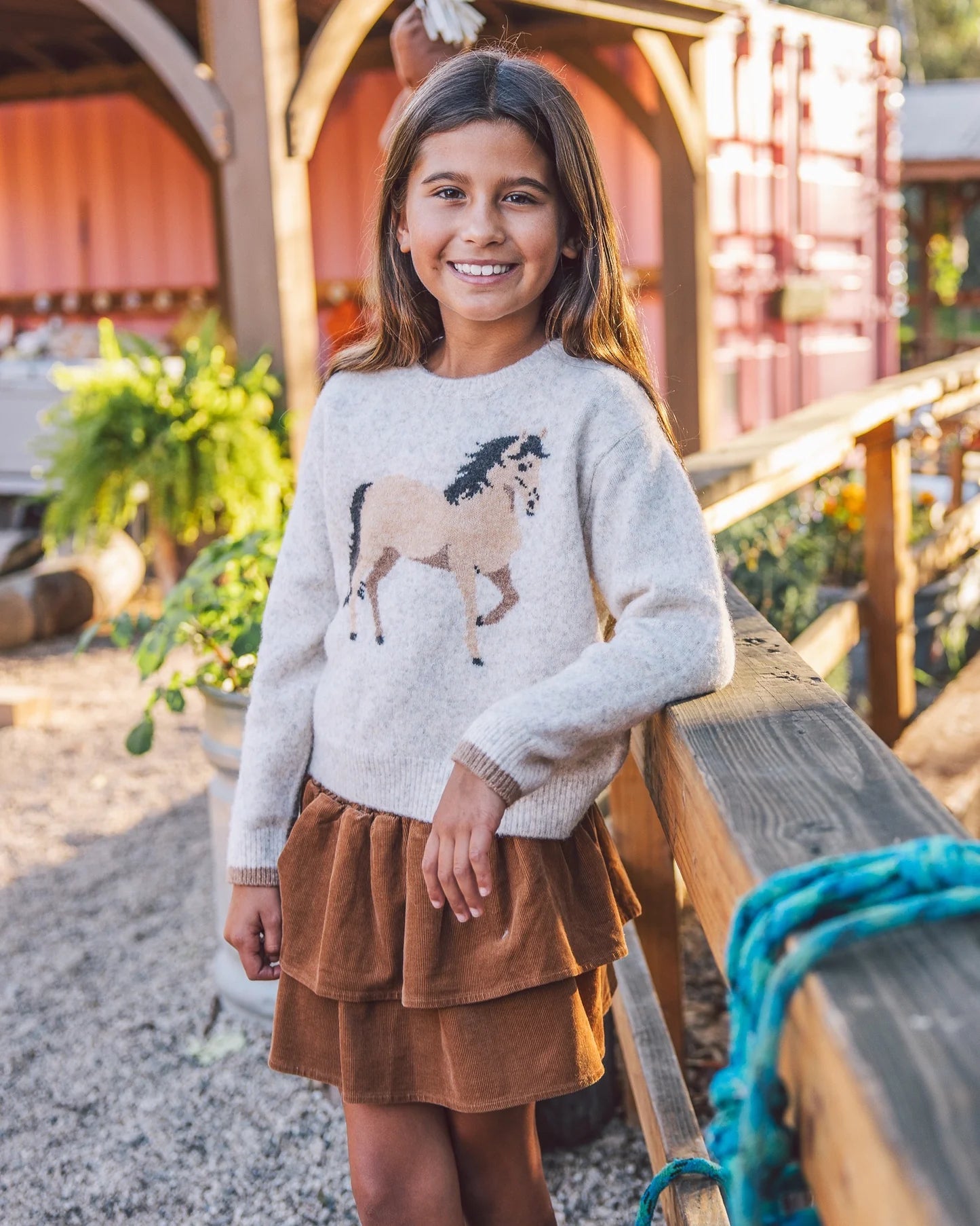 Camille Horse Sweater in Oatmeal