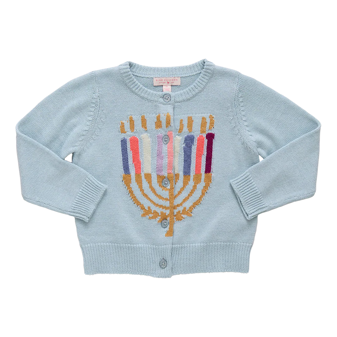 Blue Multi Menorah Maude Sweater