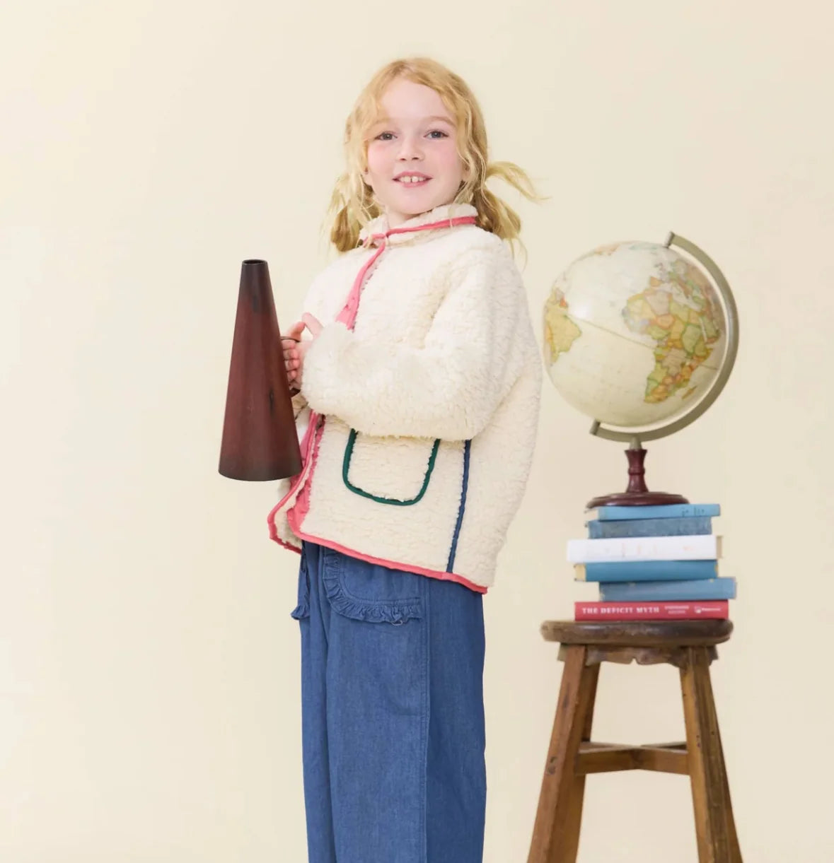 Girls Janie Jacket in Cream