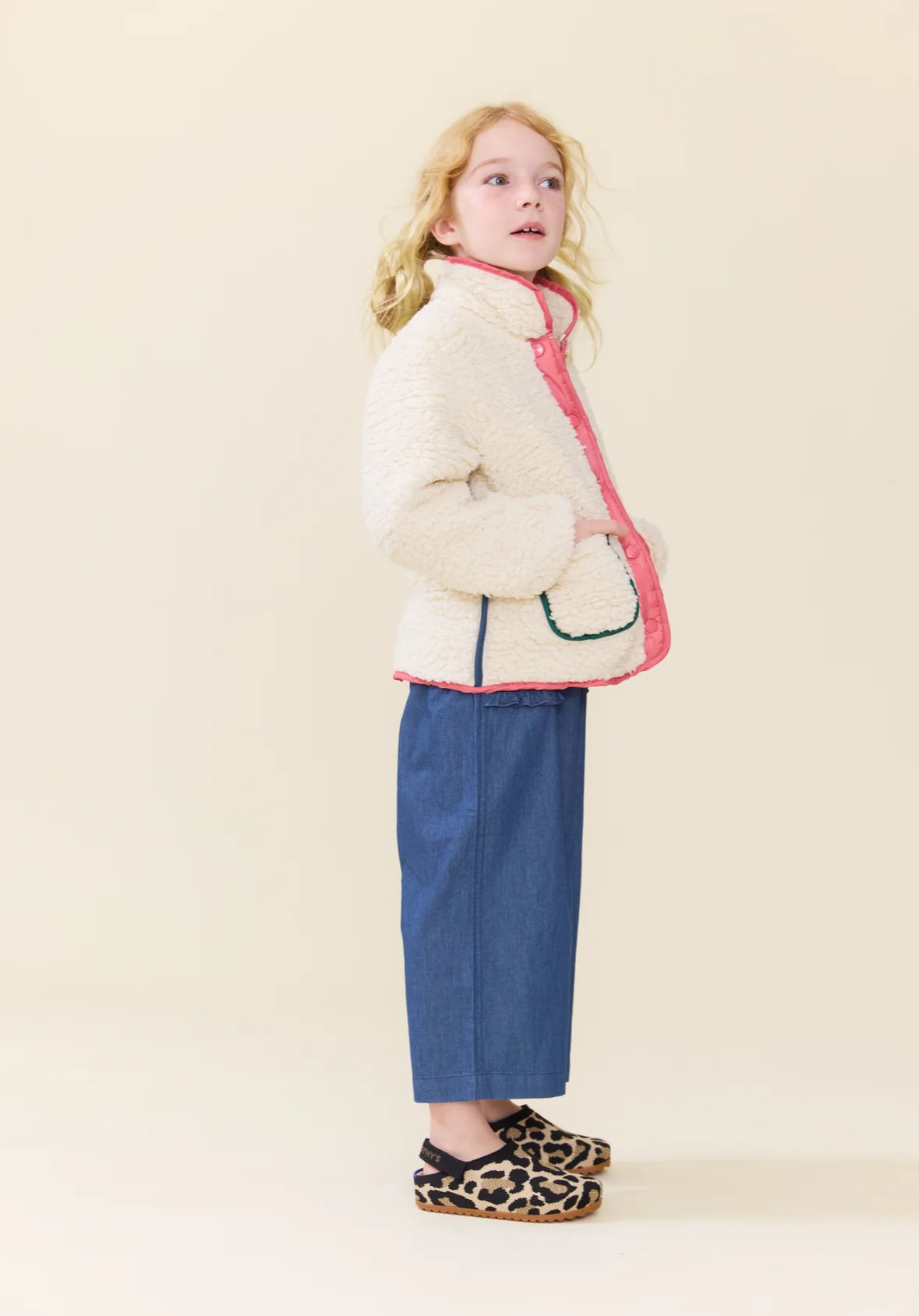 Girls Janie Jacket in Cream