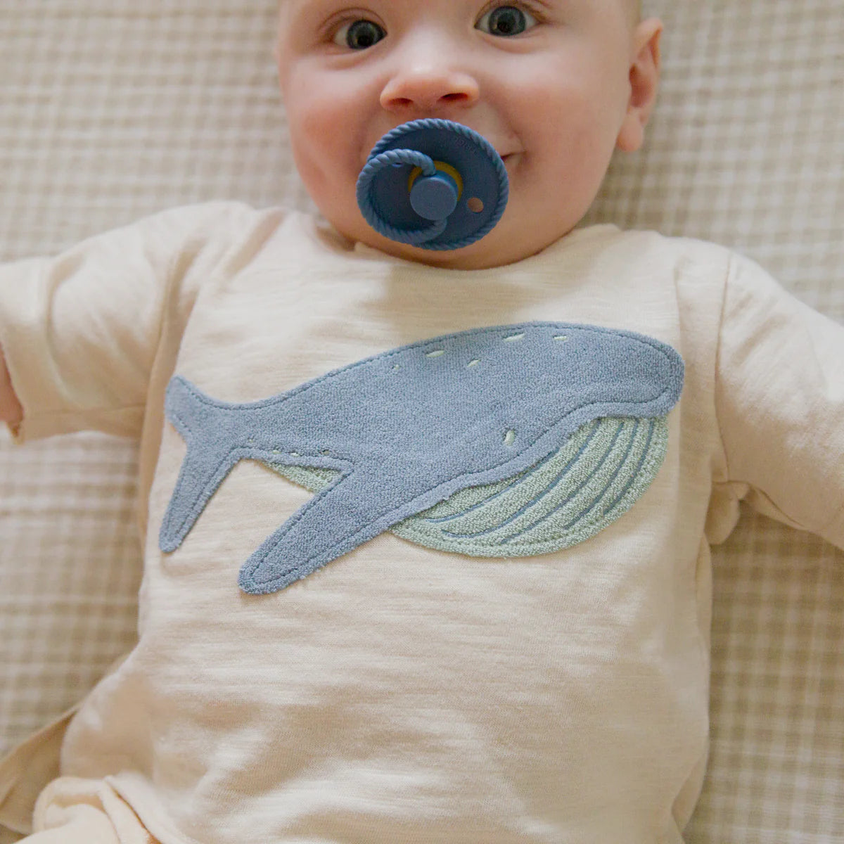 Whale Applique Raw Edge Tee