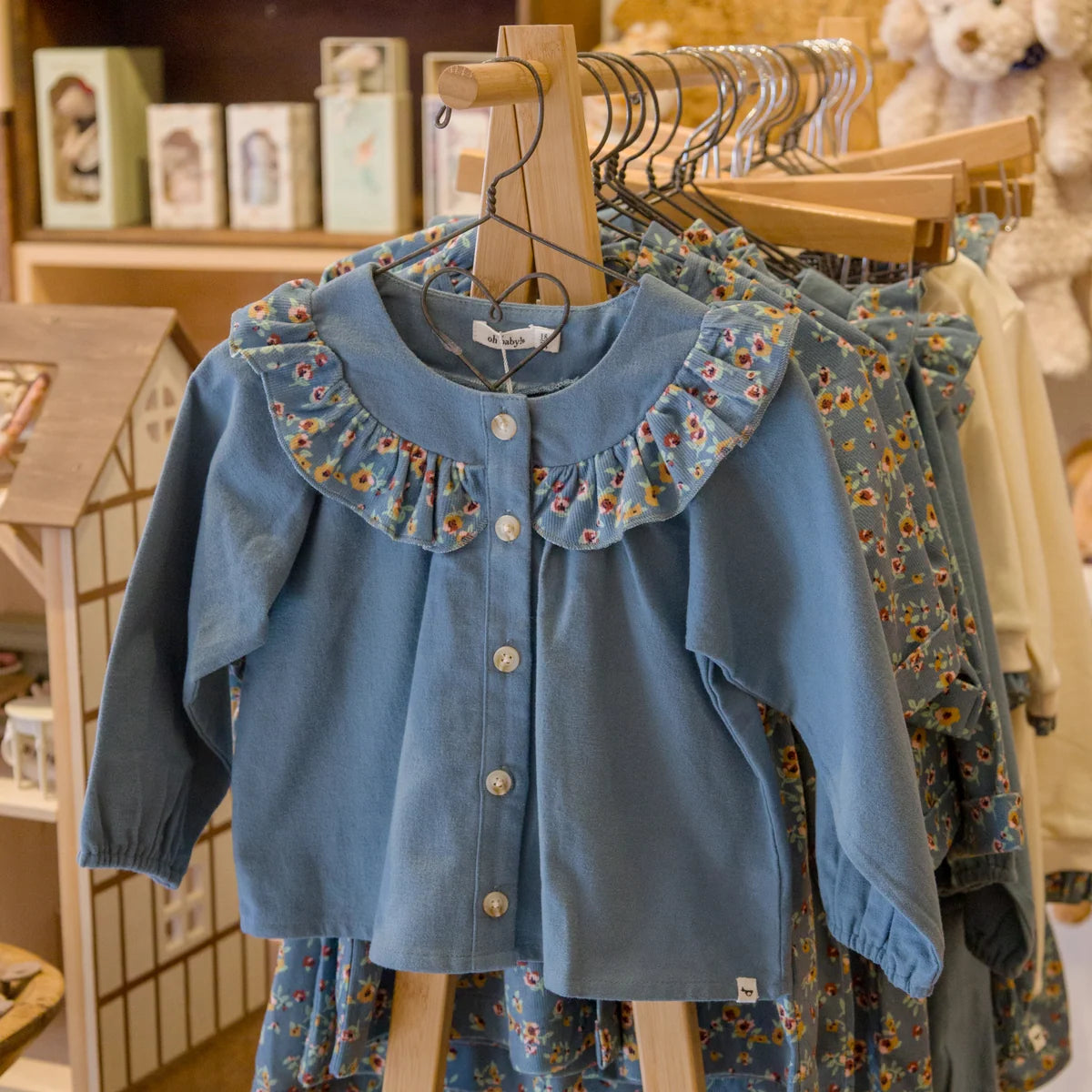 Holly Blouse in Harvest Bloom Ruffle | Teal