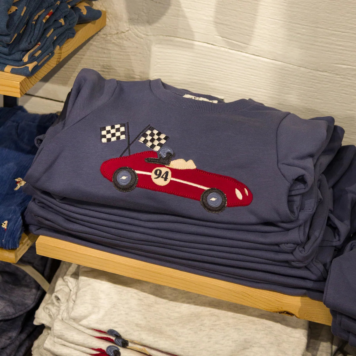 Race Car Brooklyn Boxy Sweatshirt | Denim