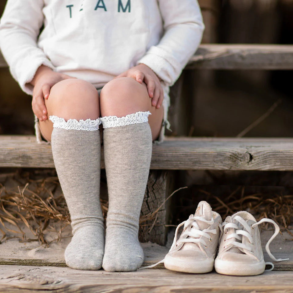 Lace Top Knee High Socks