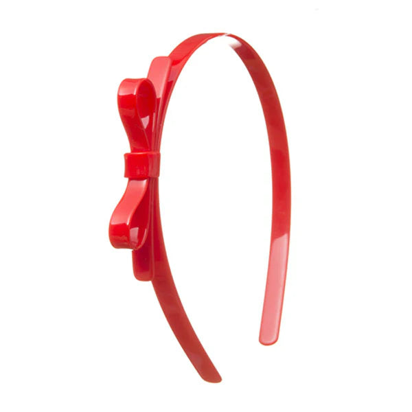 Thin Bow Red Headband