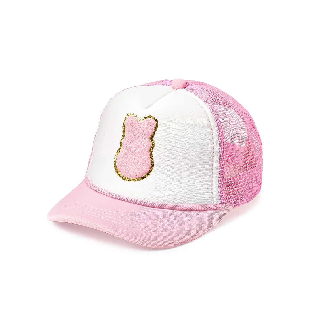Pink Bunny Patch Easter Trucker Hat
