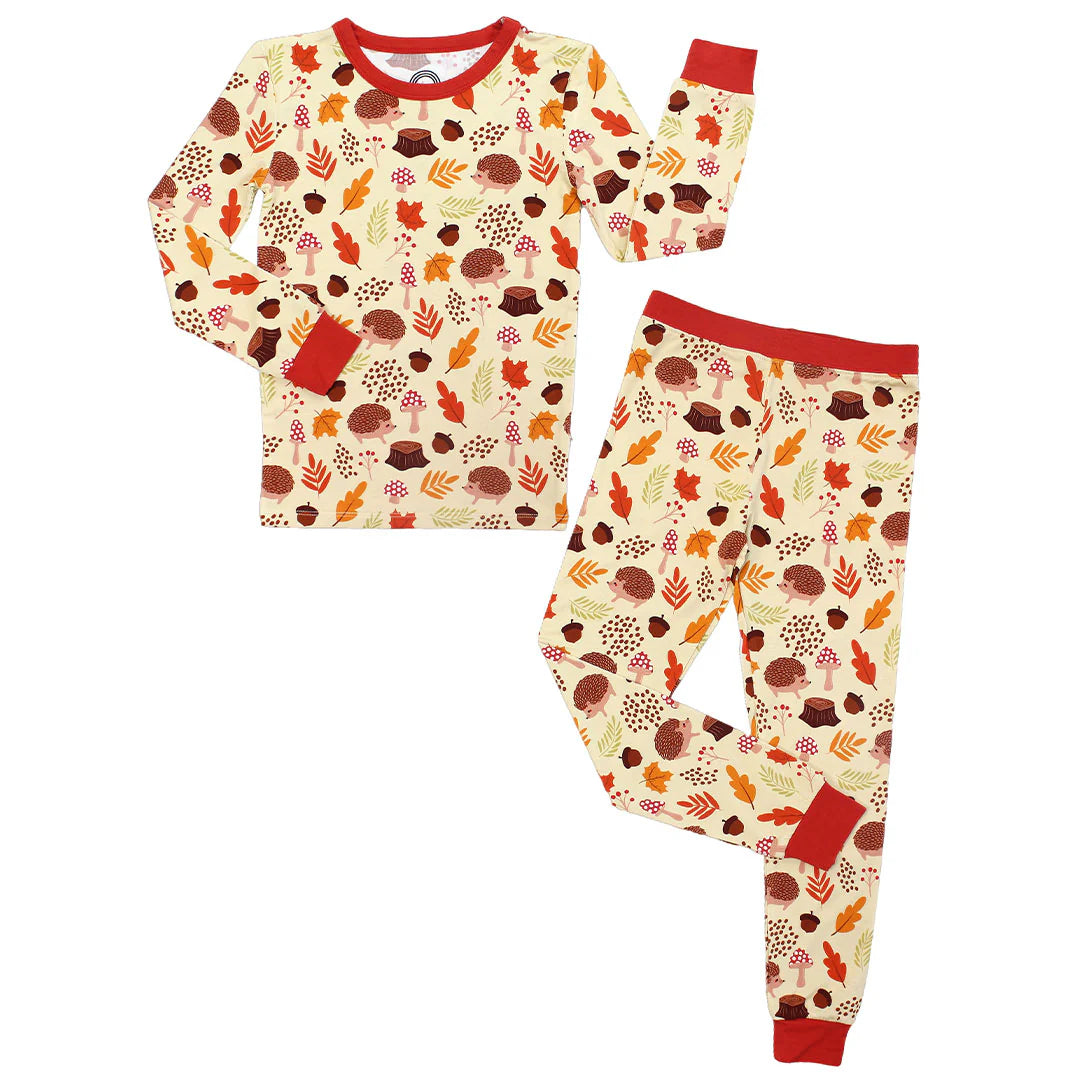 Woodland Whimsy Two-Piece Bamboo Kids Pajama Pants Set