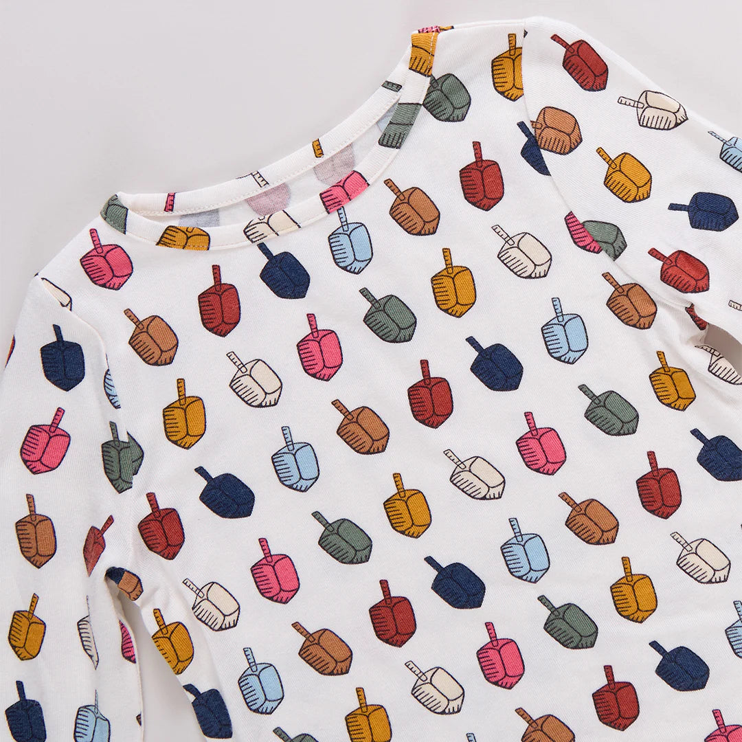Multi Dreidels Kids Pajama Set