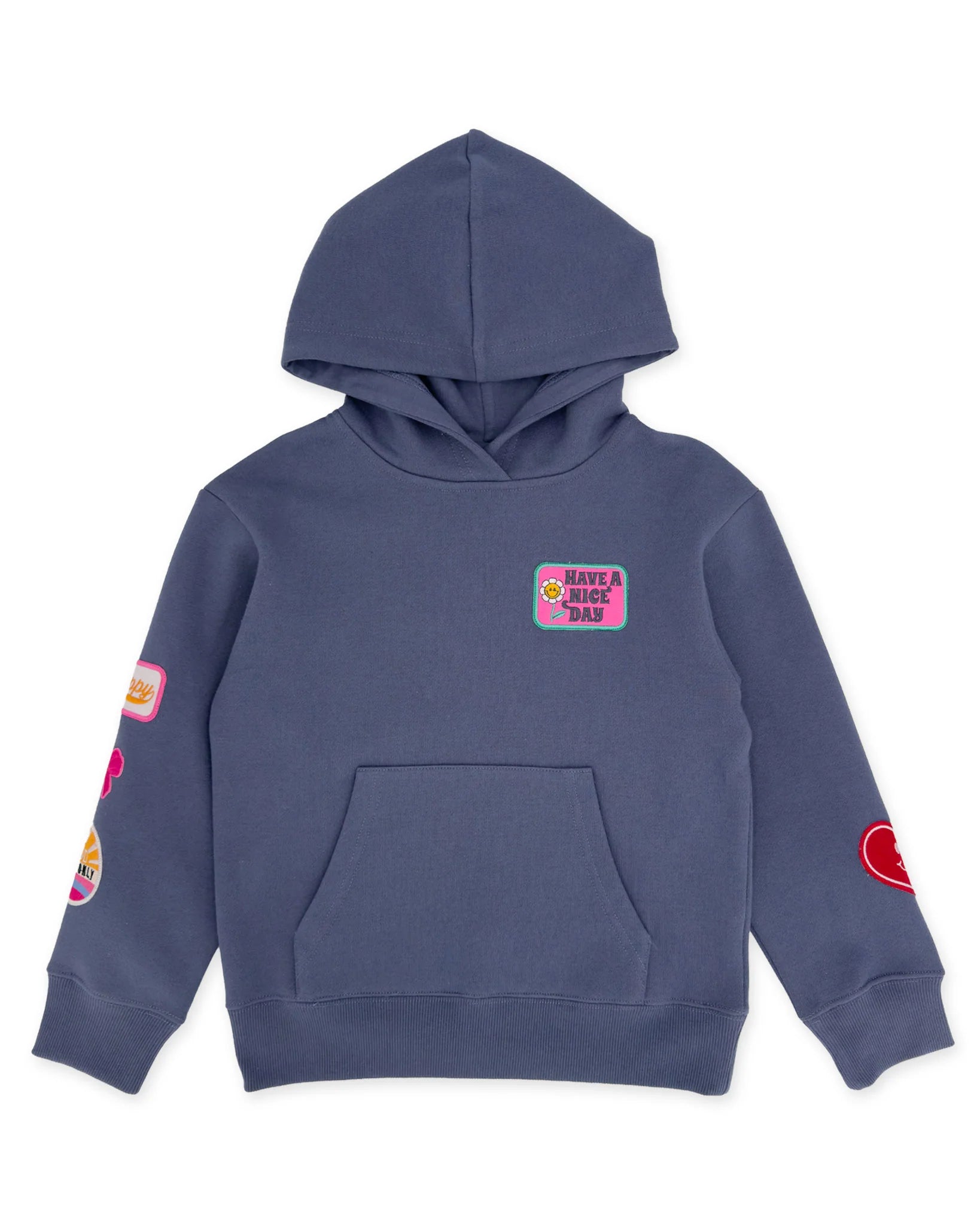 Girls Hadley Patch Hoody | Crown Blue