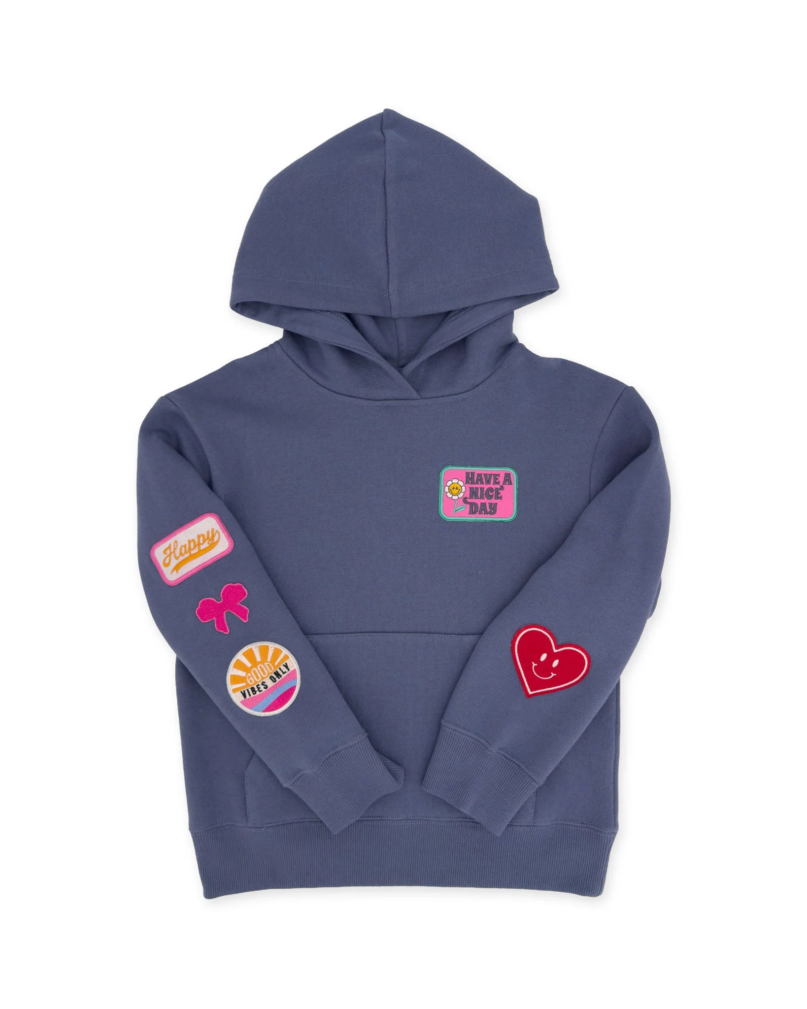 Girls Hadley Patch Hoody | Crown Blue