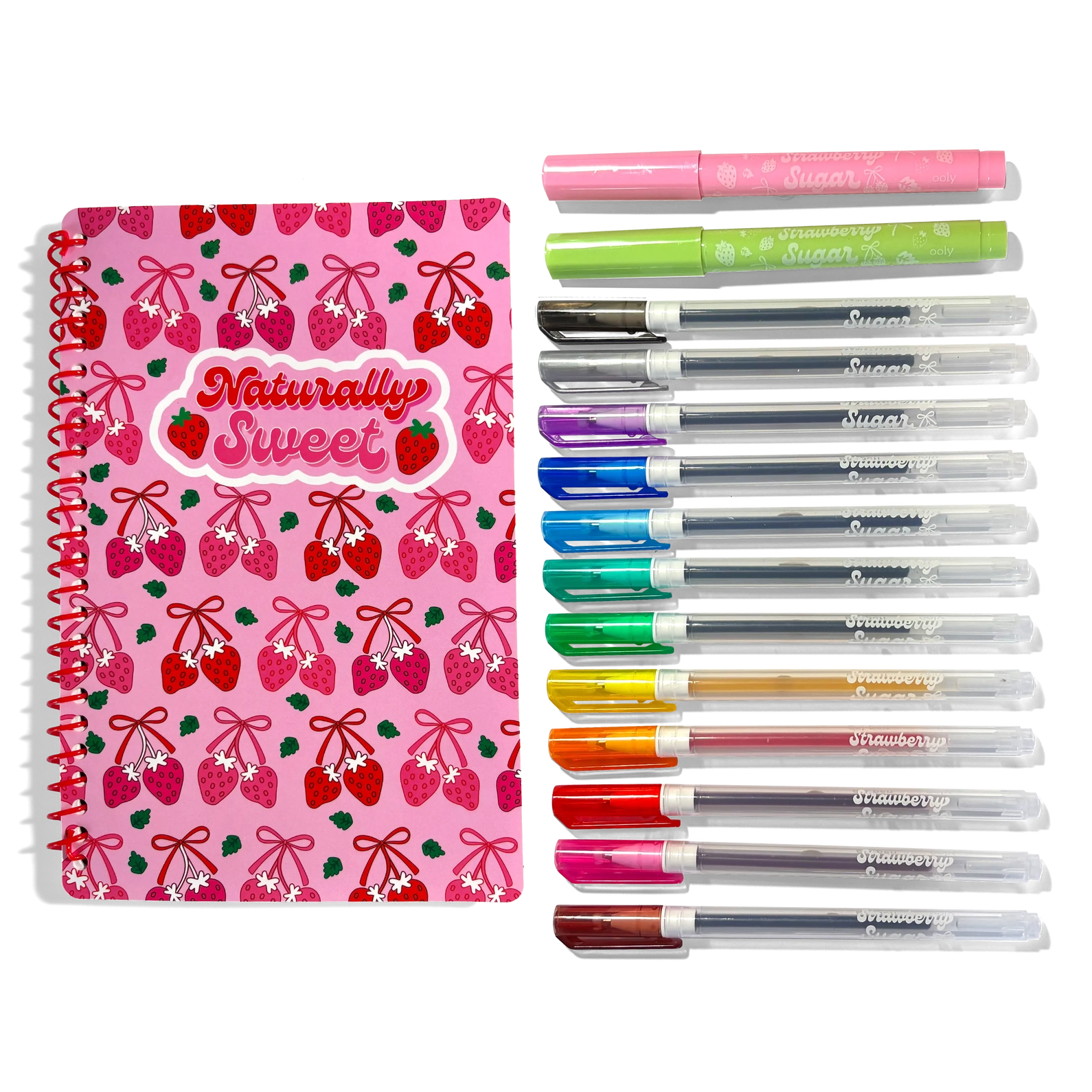 Strawberry Sugar: Scented Gel Pen & Highlighter Writing Kit