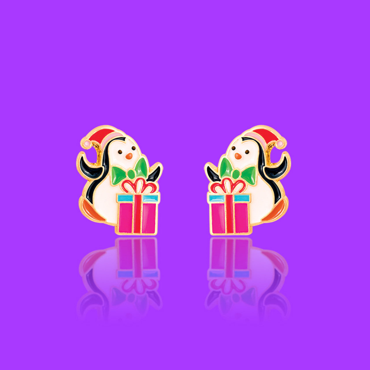 Penguin Surprise Stud Earrings