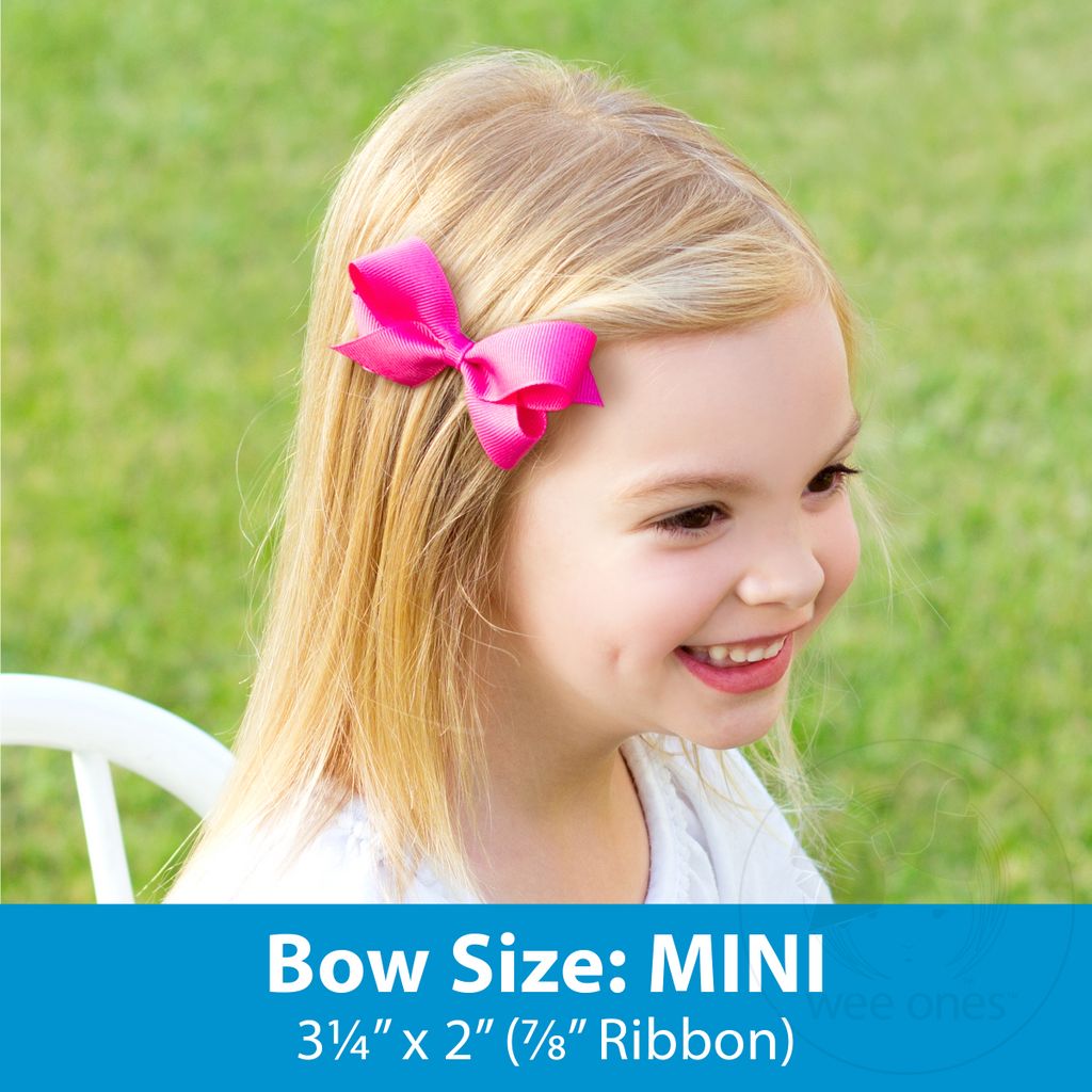 Mini Harvest Pumpkin Print Grosgrain Hair Bow