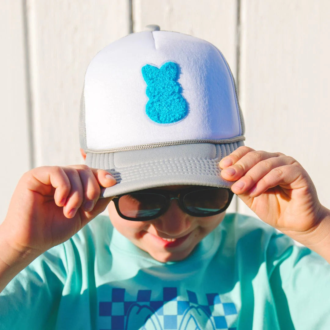 Blue Bunny Patch Easter Trucker Hat