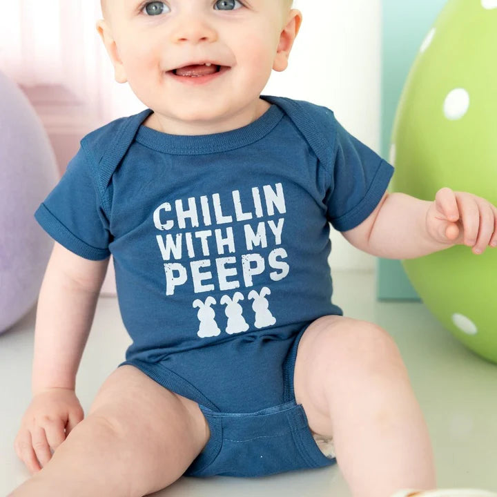 Chillin With My Peeps Easter Short Sleeve Bodysuit