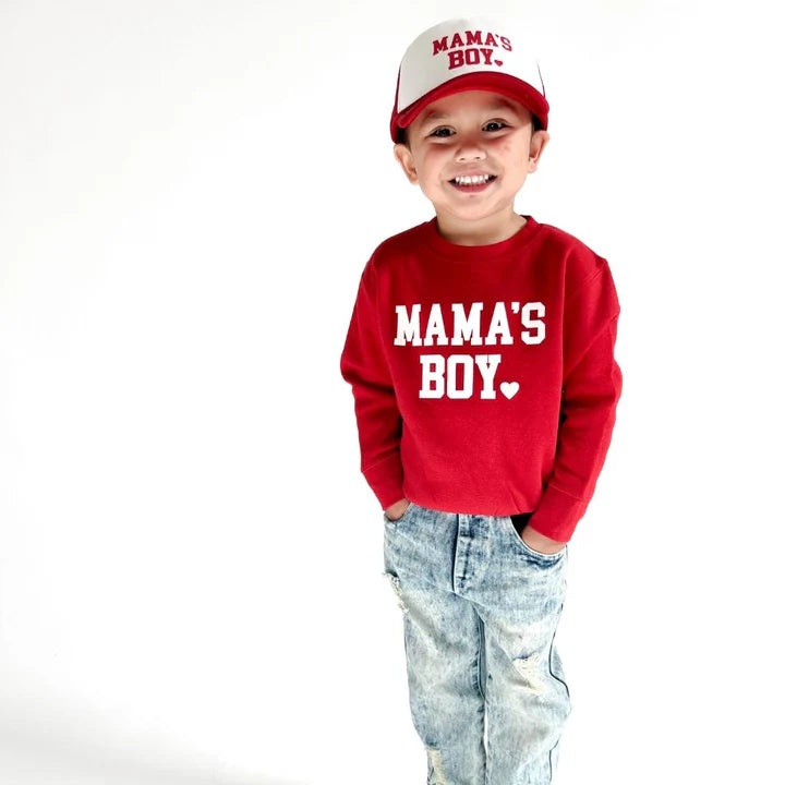 Mama's Boy Patch Valentine's Day Sweatshirt