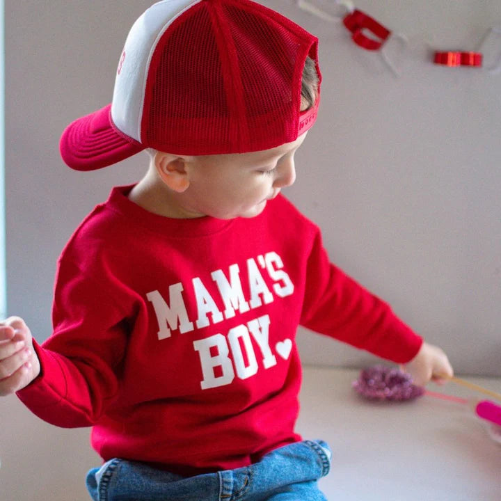 Mama's Boy Patch Valentine's Day Sweatshirt