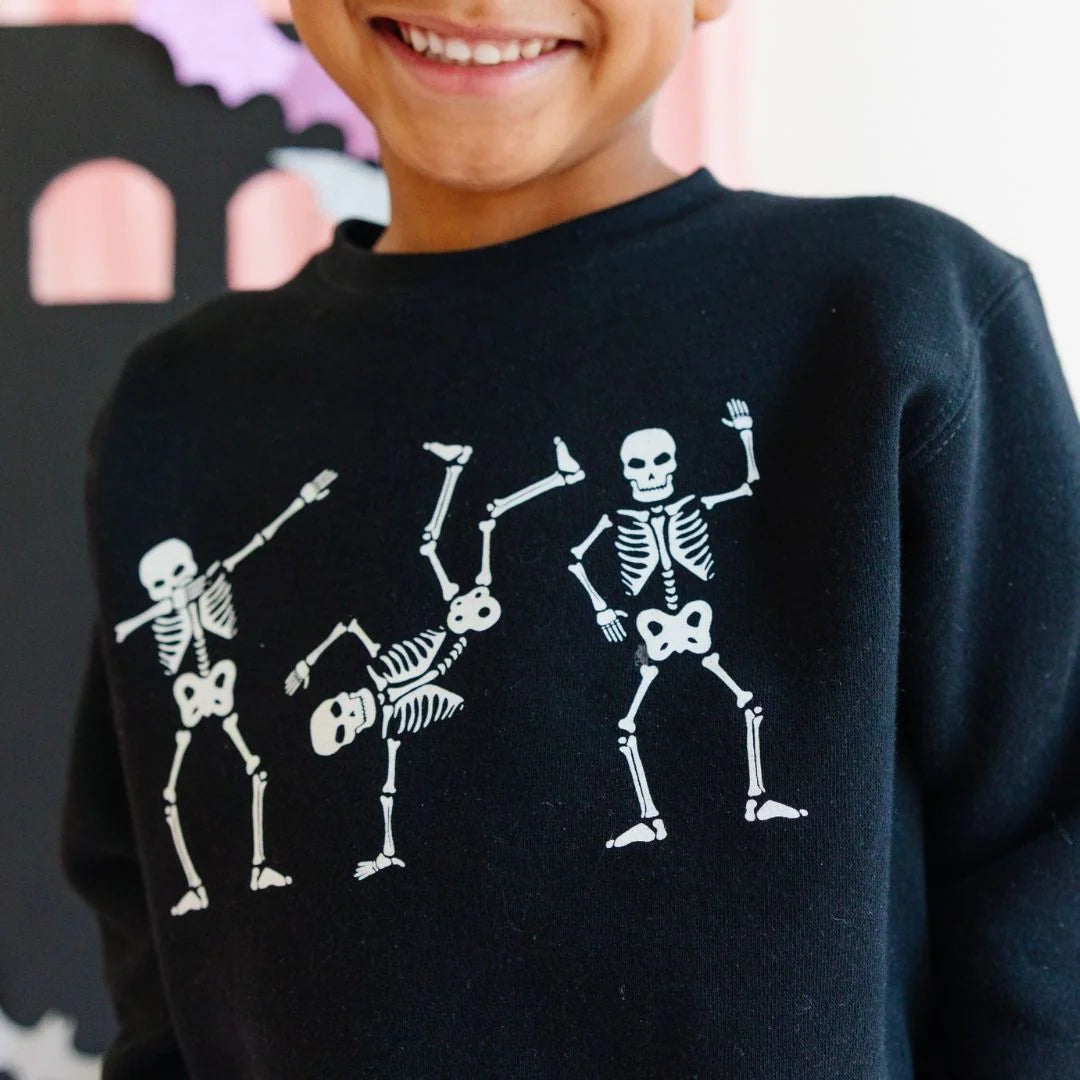 Silly Skelly Glow In The Dark Halloween Sweatshirt