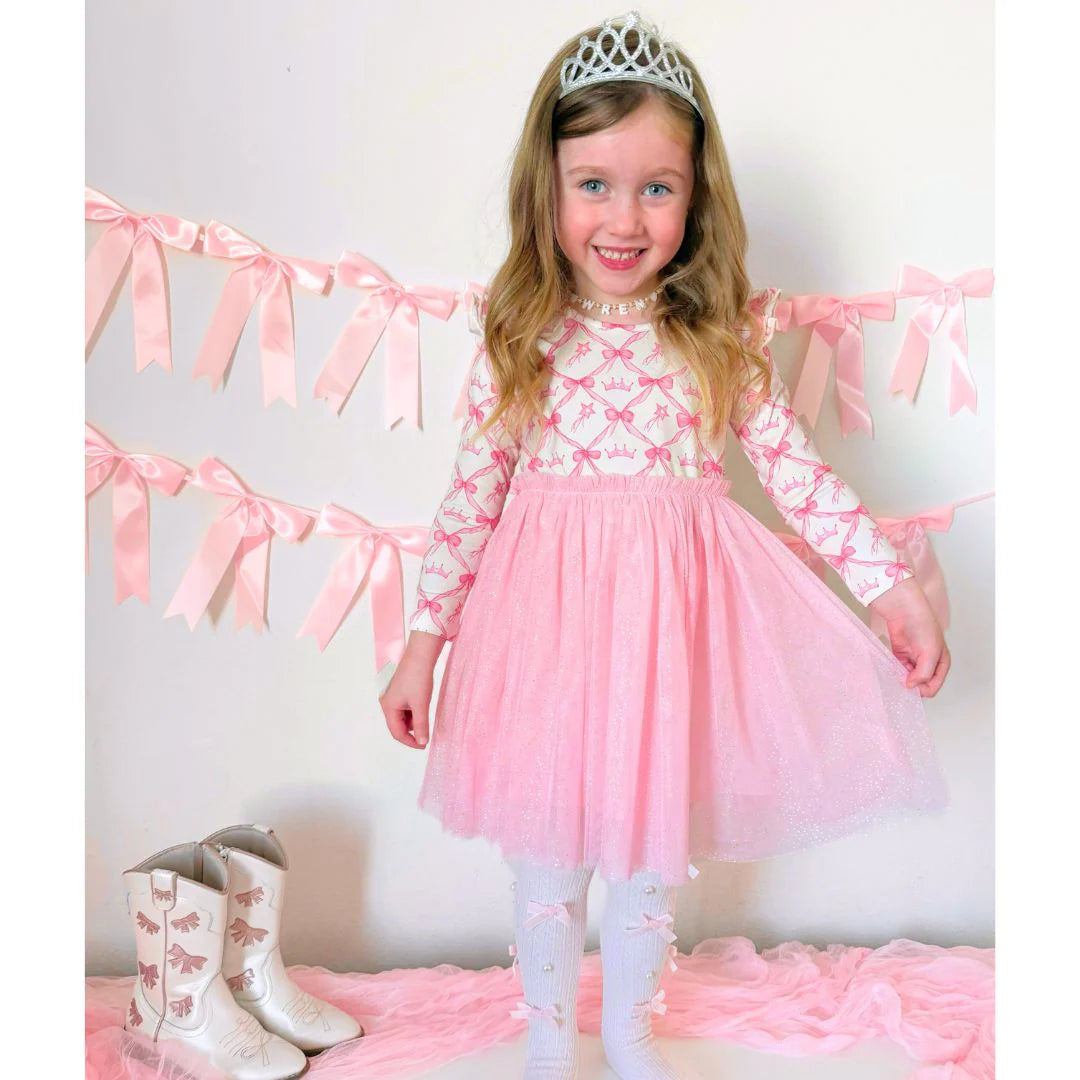 Pink Bedazzled Coquette Tights