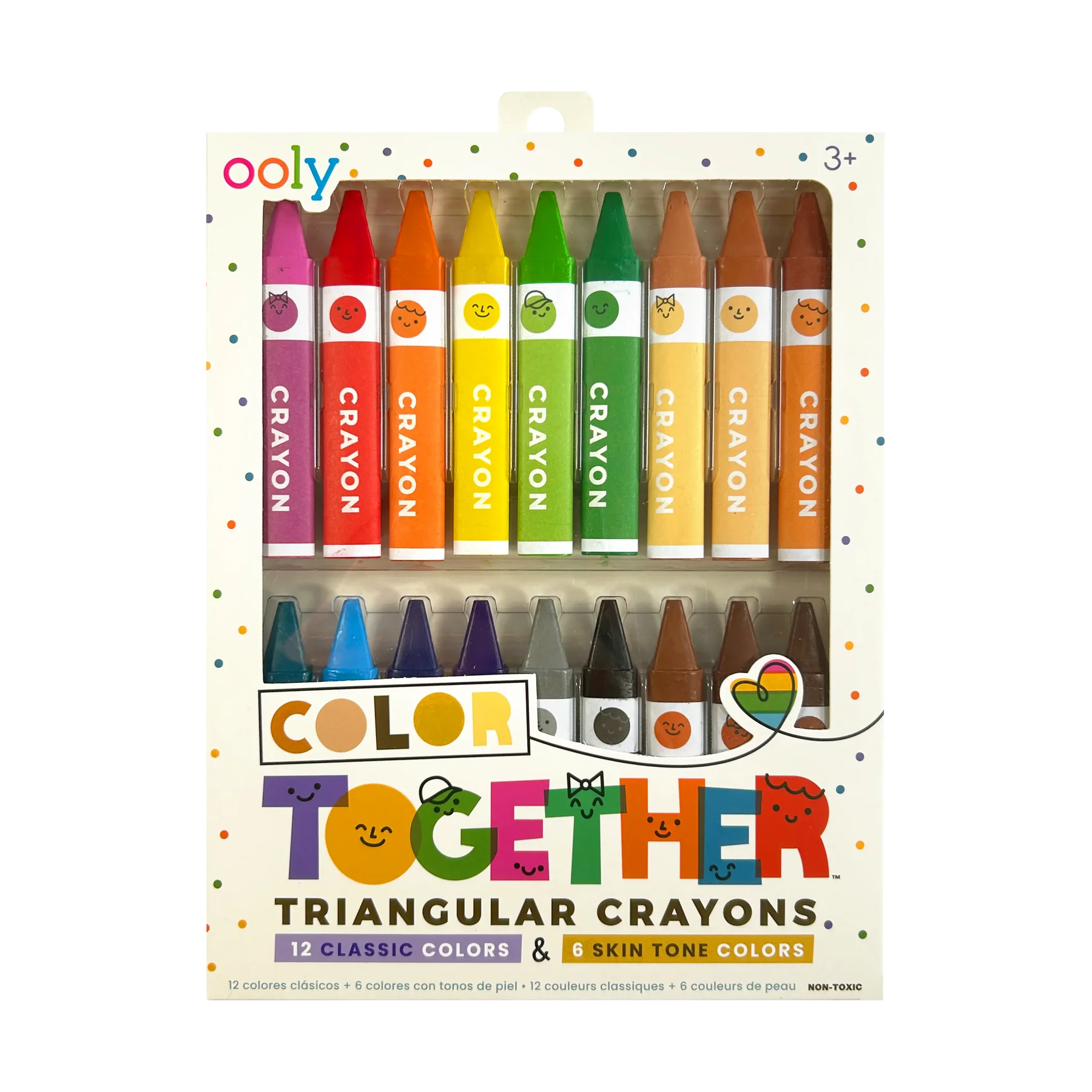 Color Together Triangular Crayons - Easy Grip - Set of 18