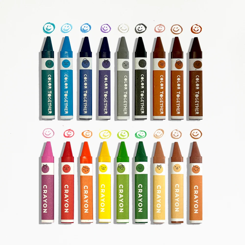 Color Together Triangular Crayons - Easy Grip - Set of 18