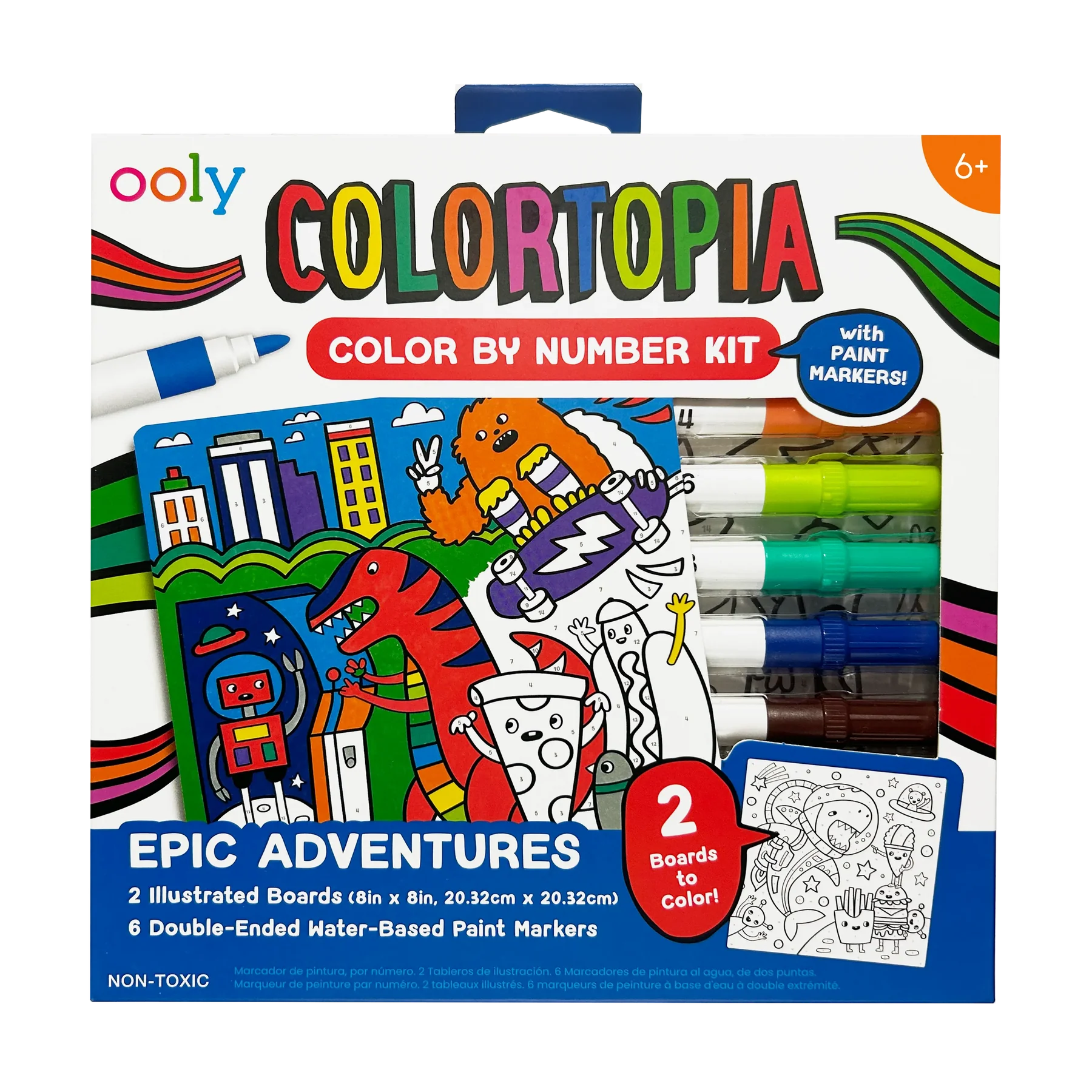 Epic Adventures Color By Number Paint Marker Kit
