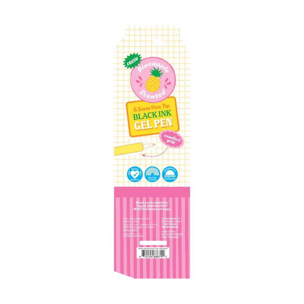 Fresh Squeezed Fruit Scented Gel Pen - Black Ink