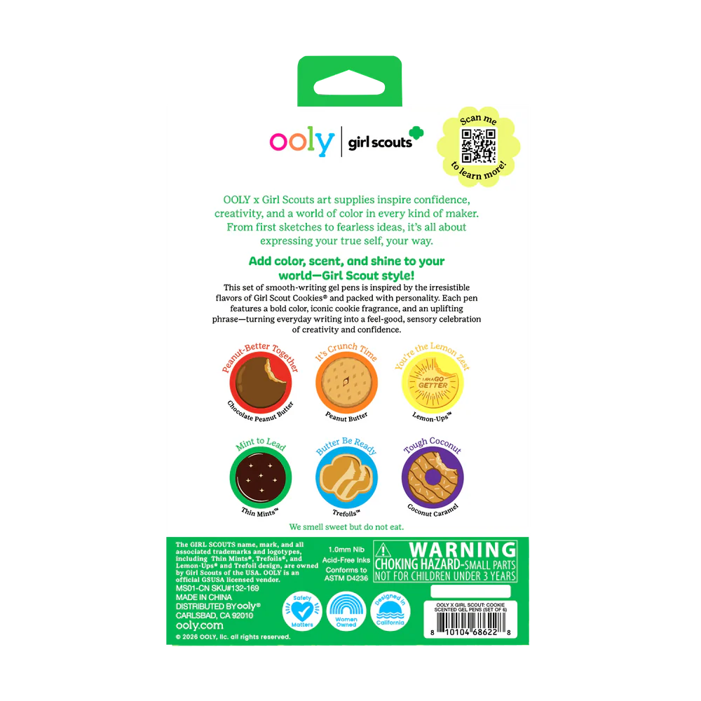 OOLY x Girl Scouts Cookie Scented Gel Pens - Set of 6