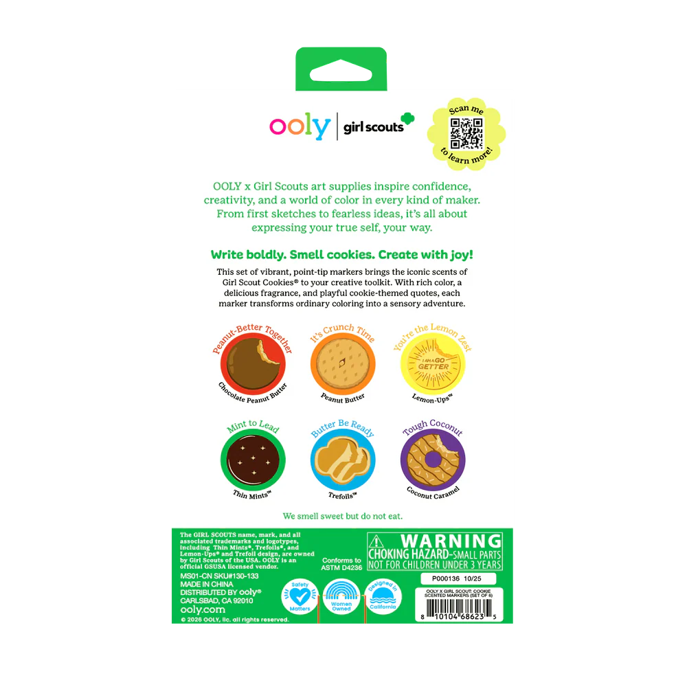 OOLY x Girl Scouts Cookie Scented Markers - Set of 6