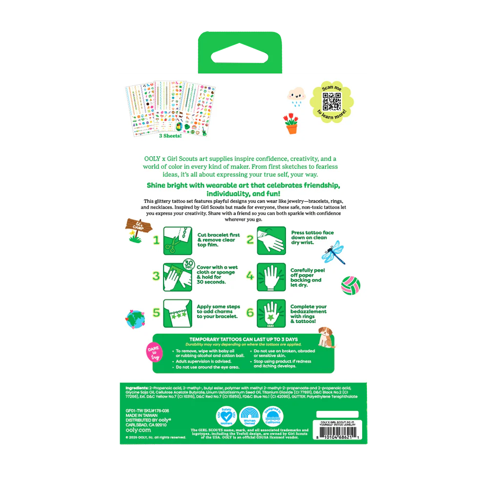 OOLY x Girl Scouts DIY Temporary Tattoo Jewelry