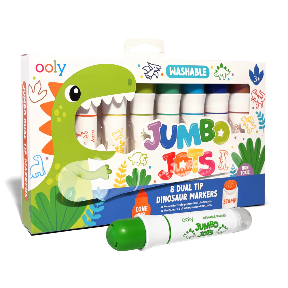 Dinosaur Jumbo Jots Dual Tip Stamp Markers