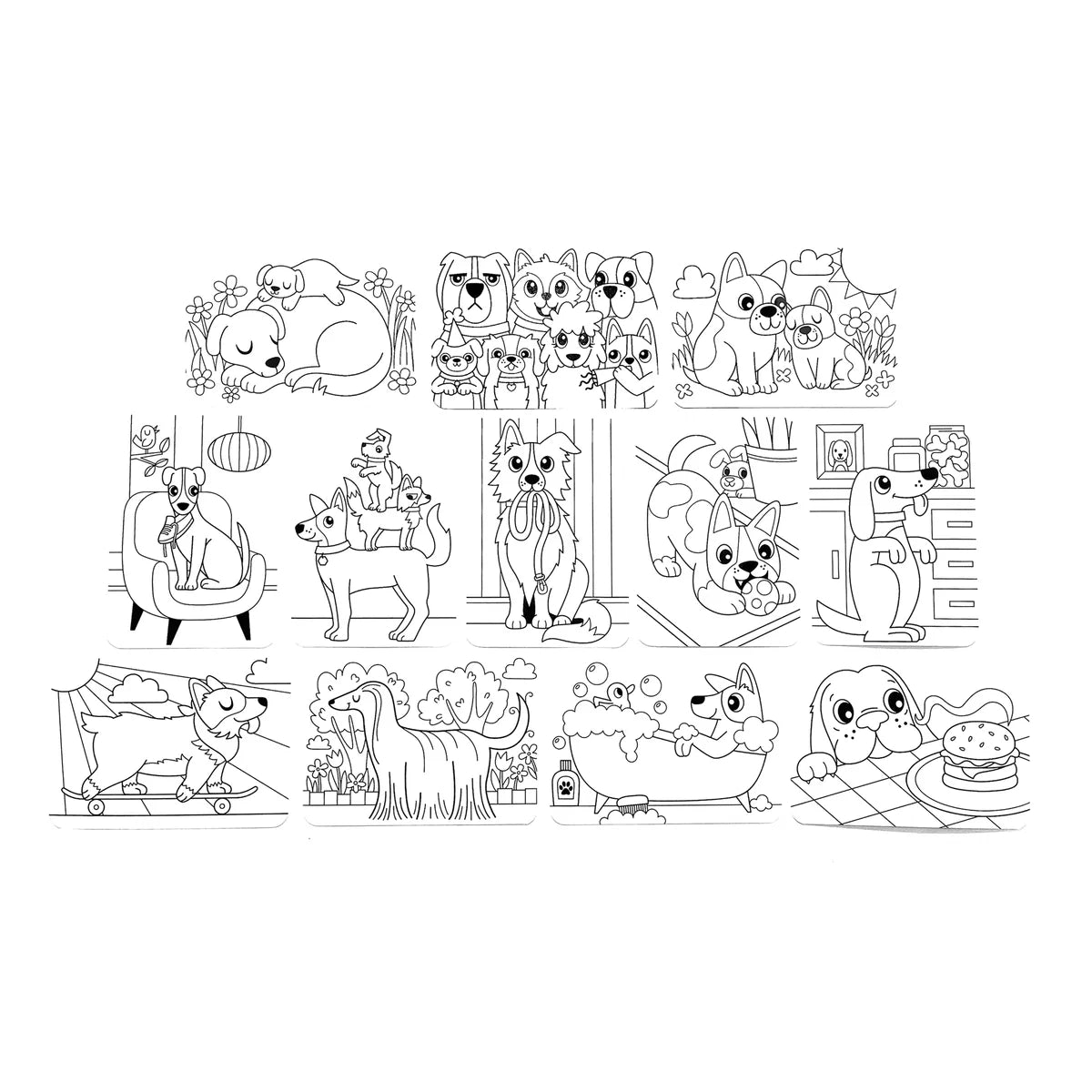 Dog Days Hidden Pattern Coloring Activity