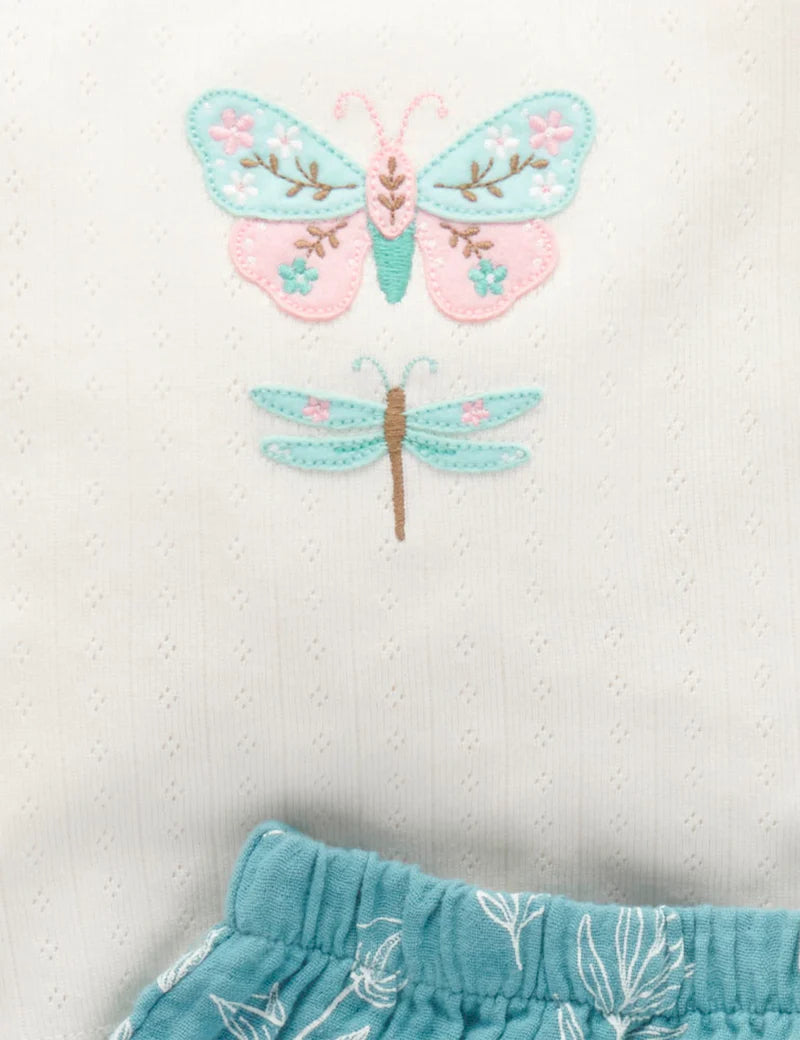 Baby Butterfly Tee and Skirt Set