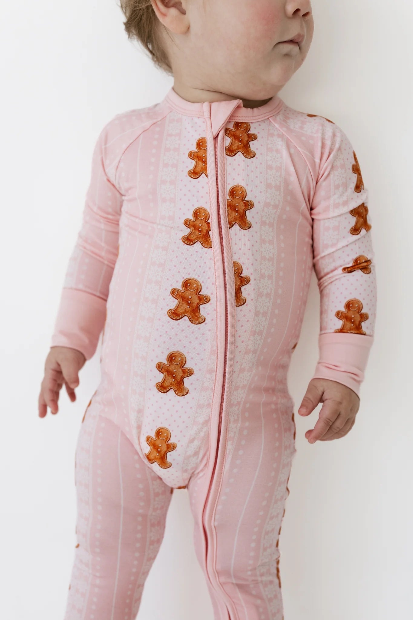 Gingerbread Cookie Zipper Romper