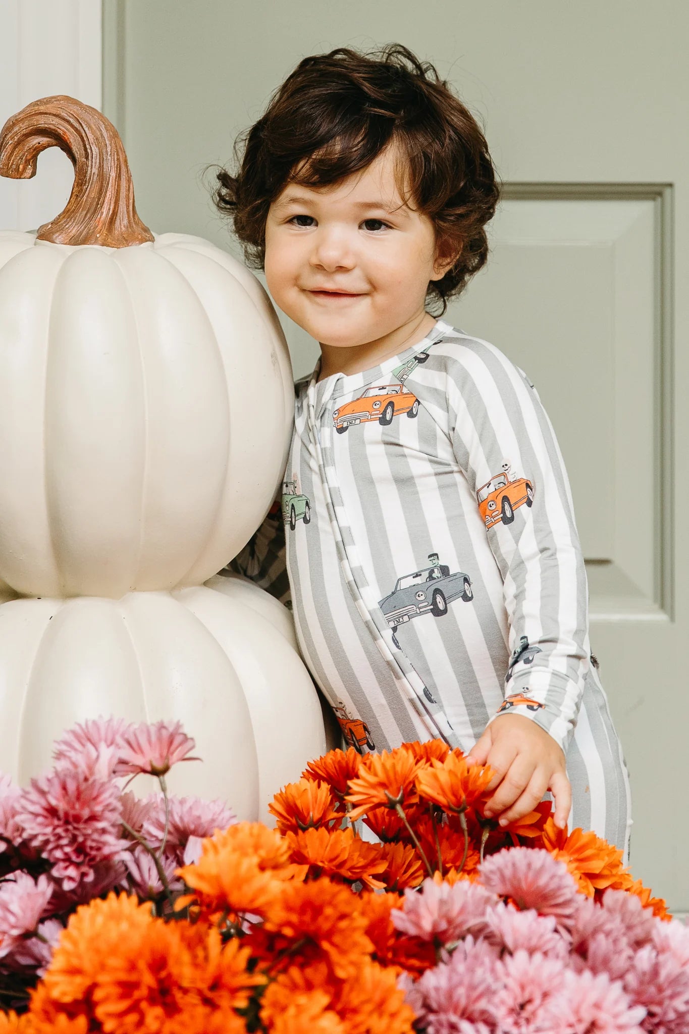 Spooky Little Riders Zipper Romper