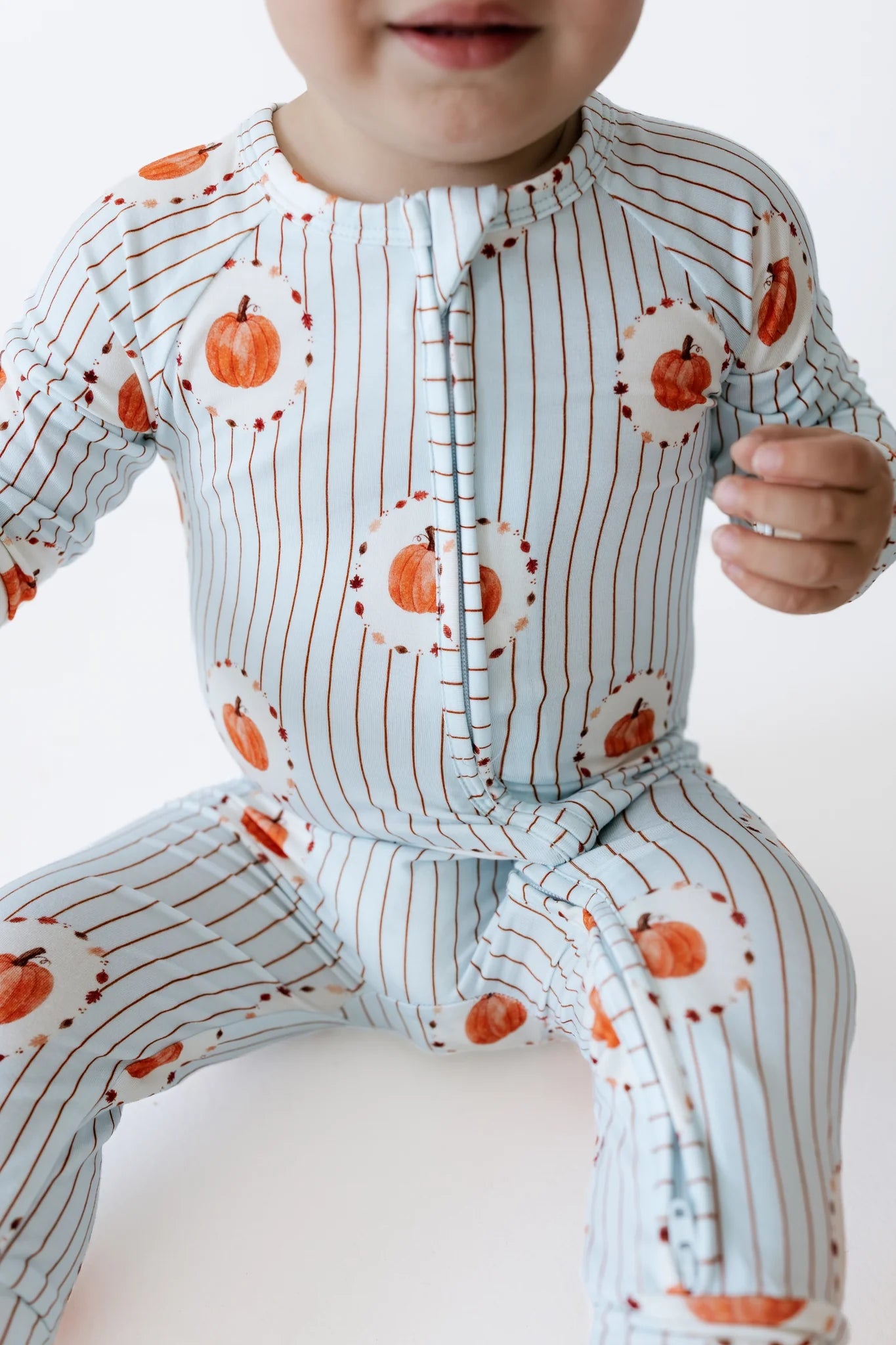 Pumpkin Explore Zipper Romper