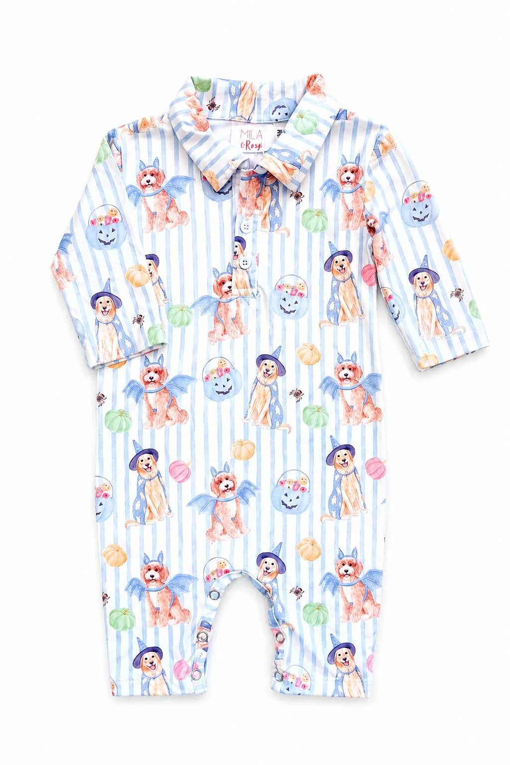 Pawsitively Spooky Long Sleeve Polo One-Piece