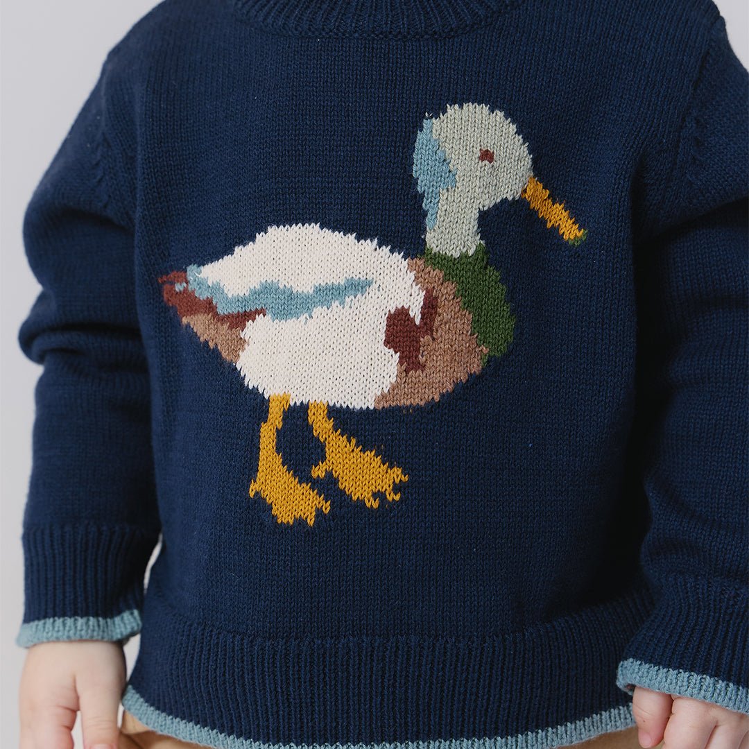 Oliver Sweater in Navy Mallard