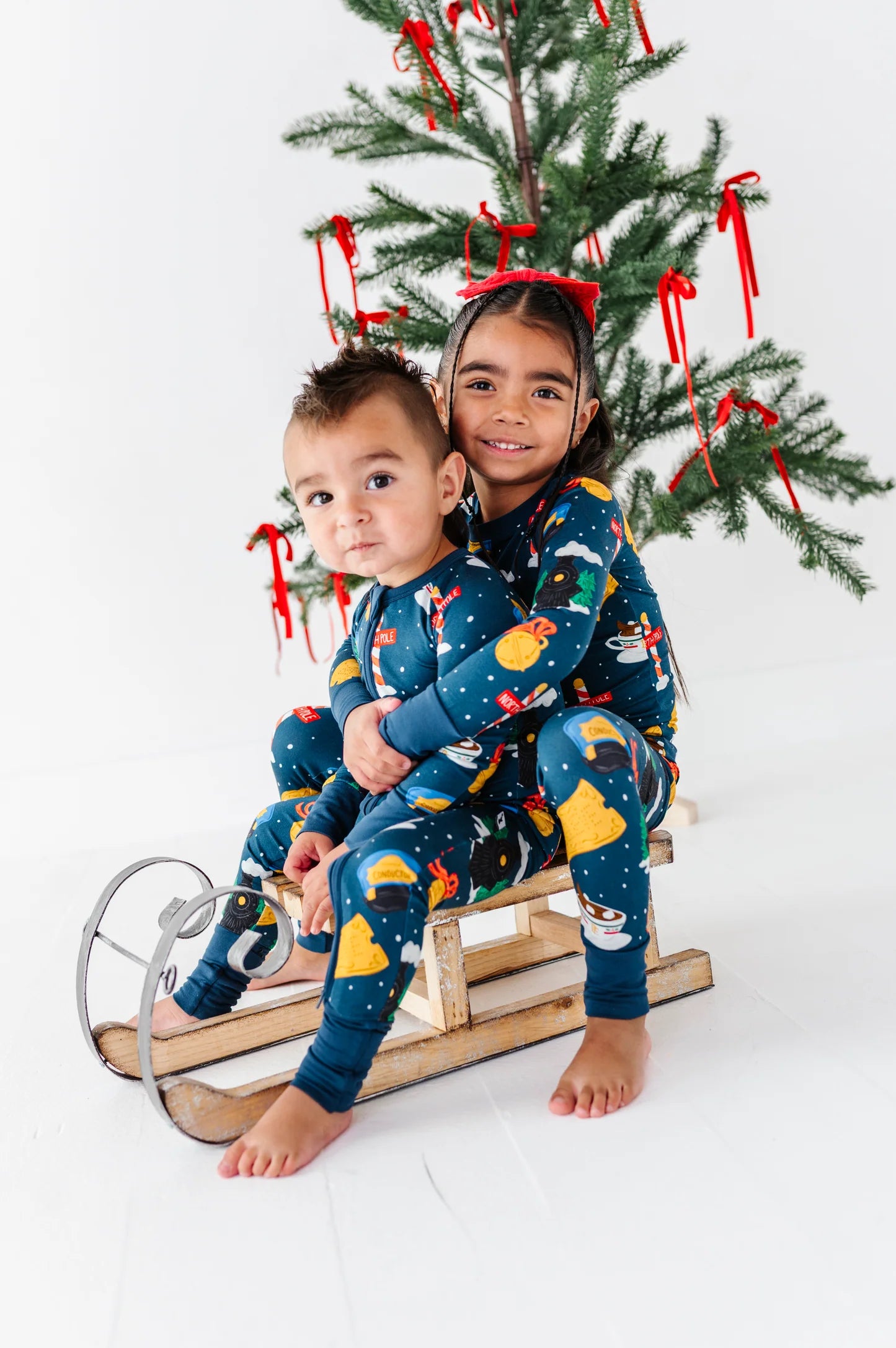 Christmas Polar Express Convertible Footie Pajama