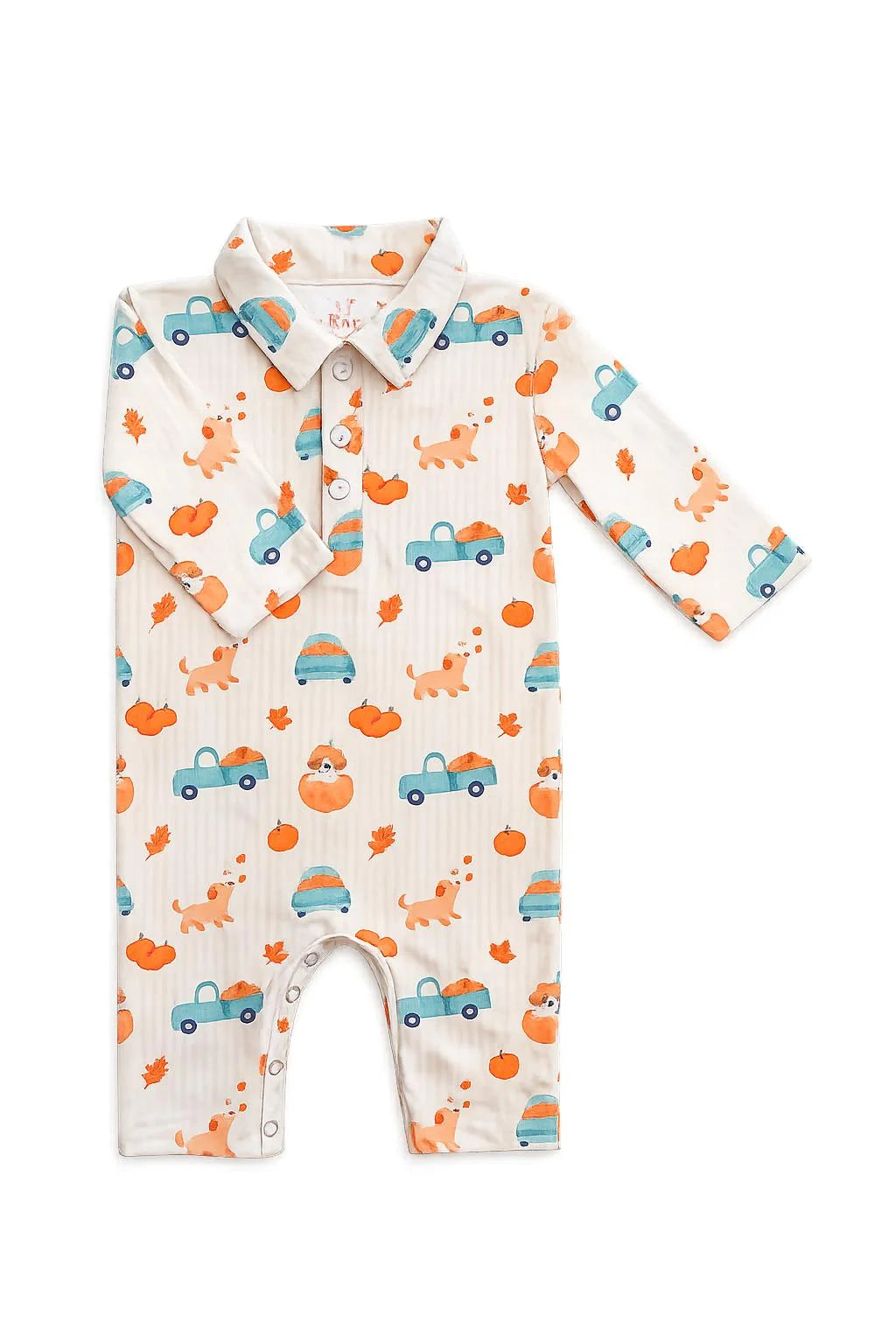 Pumpkin Spice Pups Long Sleeve Polo One-Piece