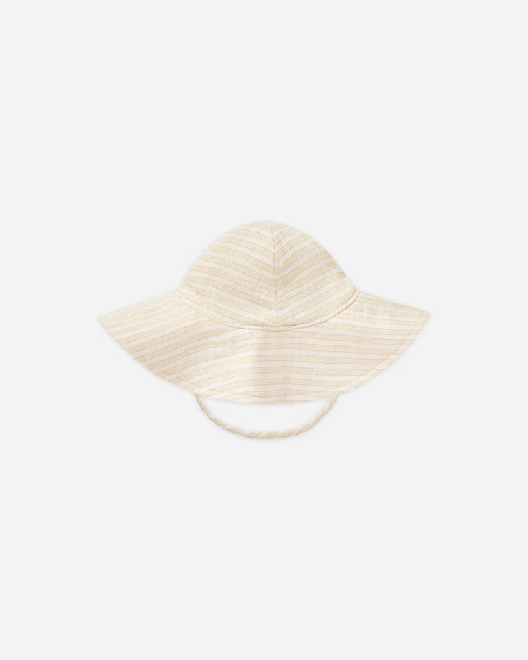 Woven Sun Hat || Lemon Stripe