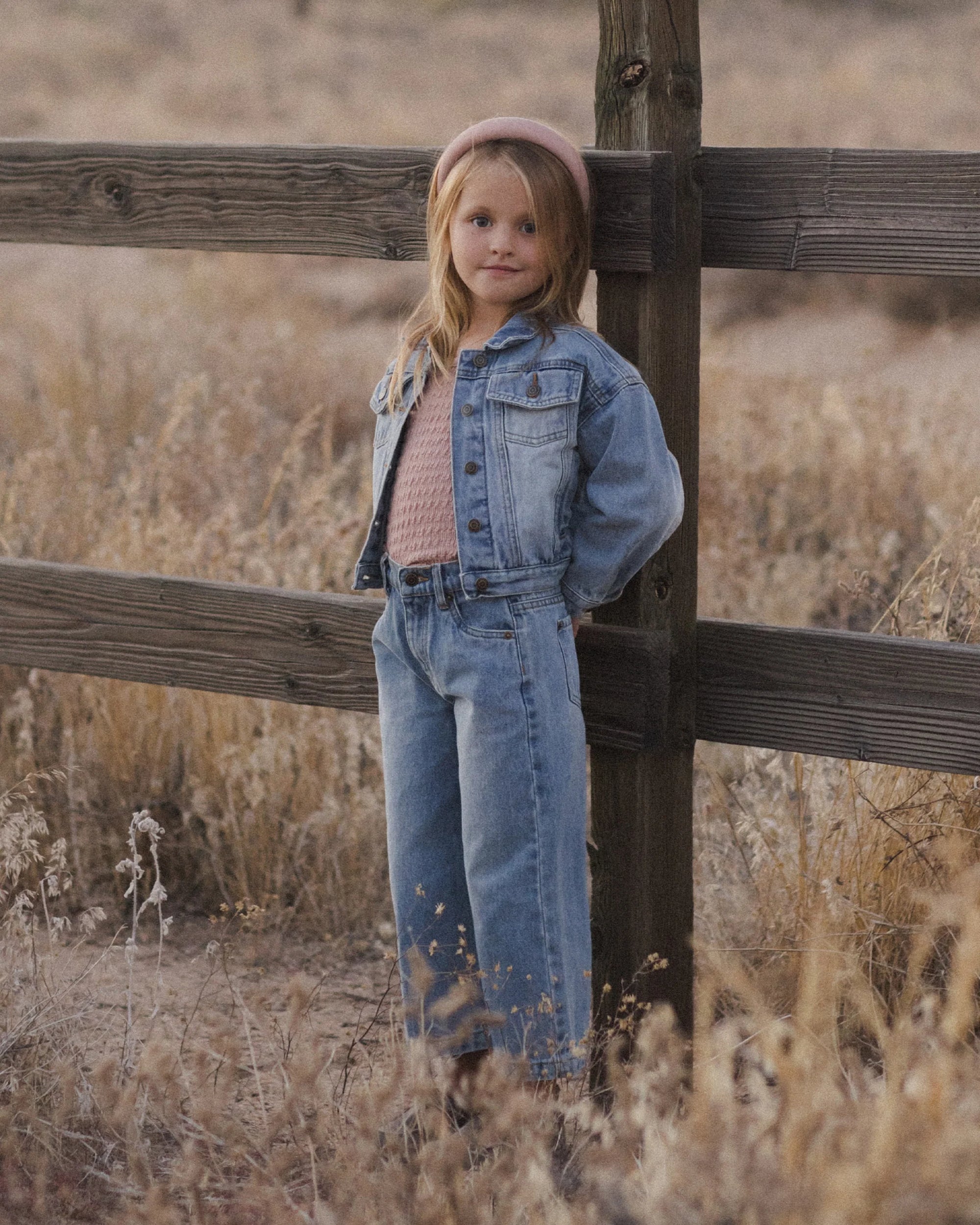 Straight Leg Pant | Light Washed Denim