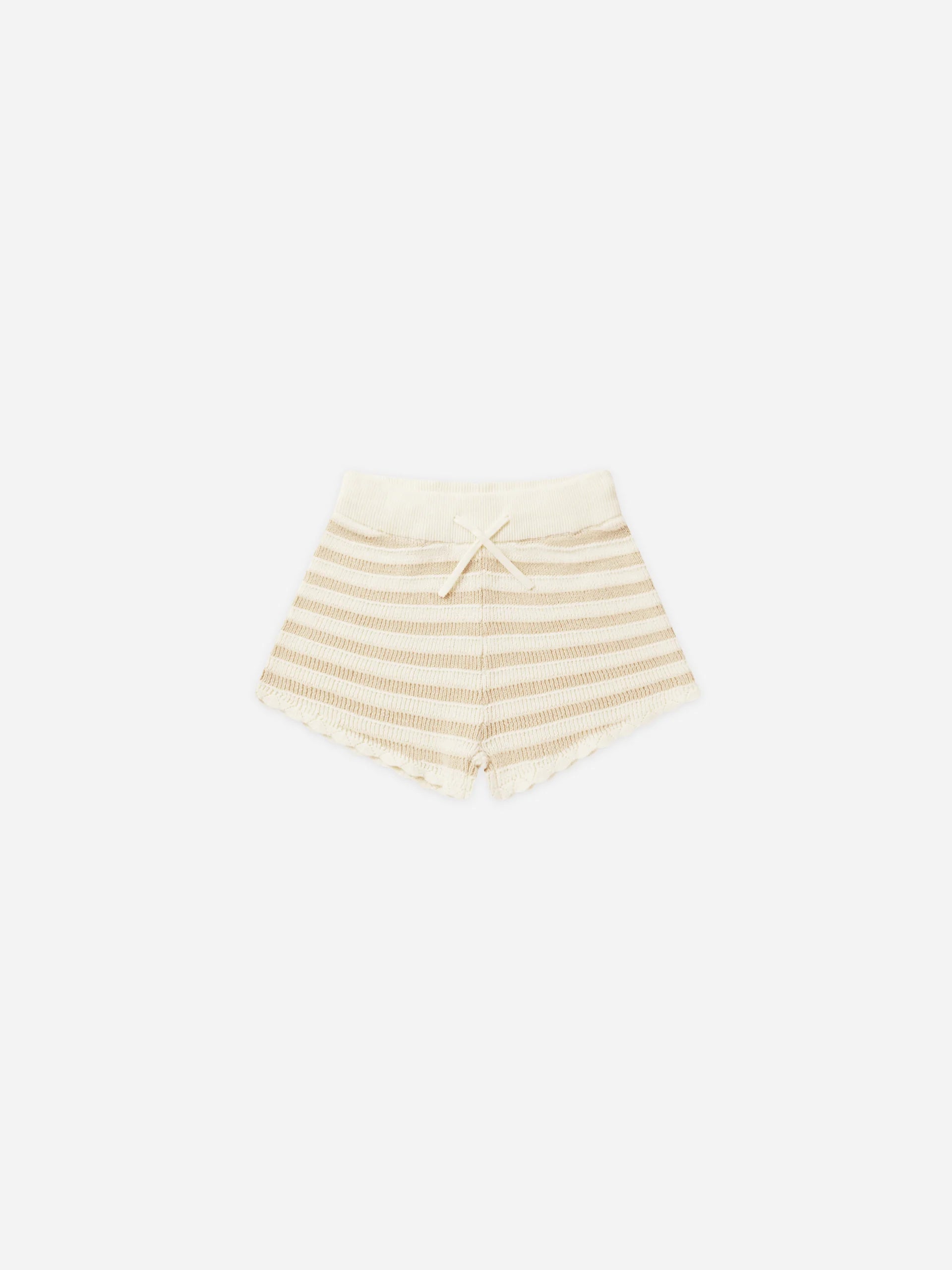 Knit Shorts || Sand Stripe