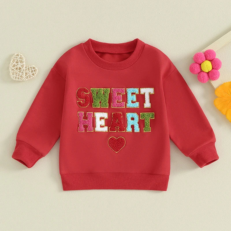 Sweet Heart Embroidered Pullover