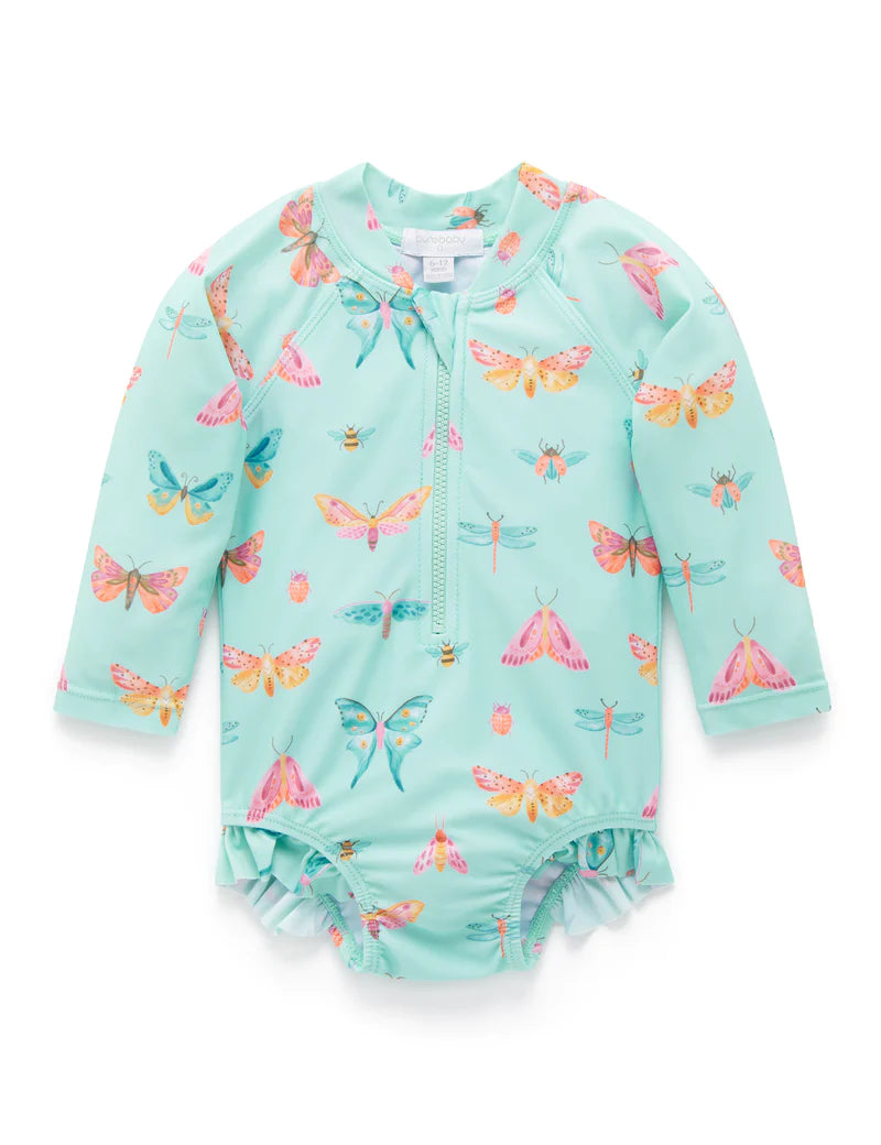 Baby Long Sleeve Swimsuit Butterfly