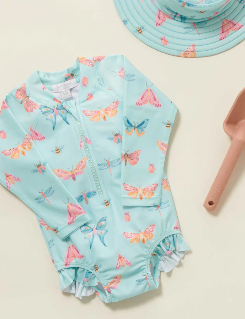 Baby Long Sleeve Swimsuit Butterfly