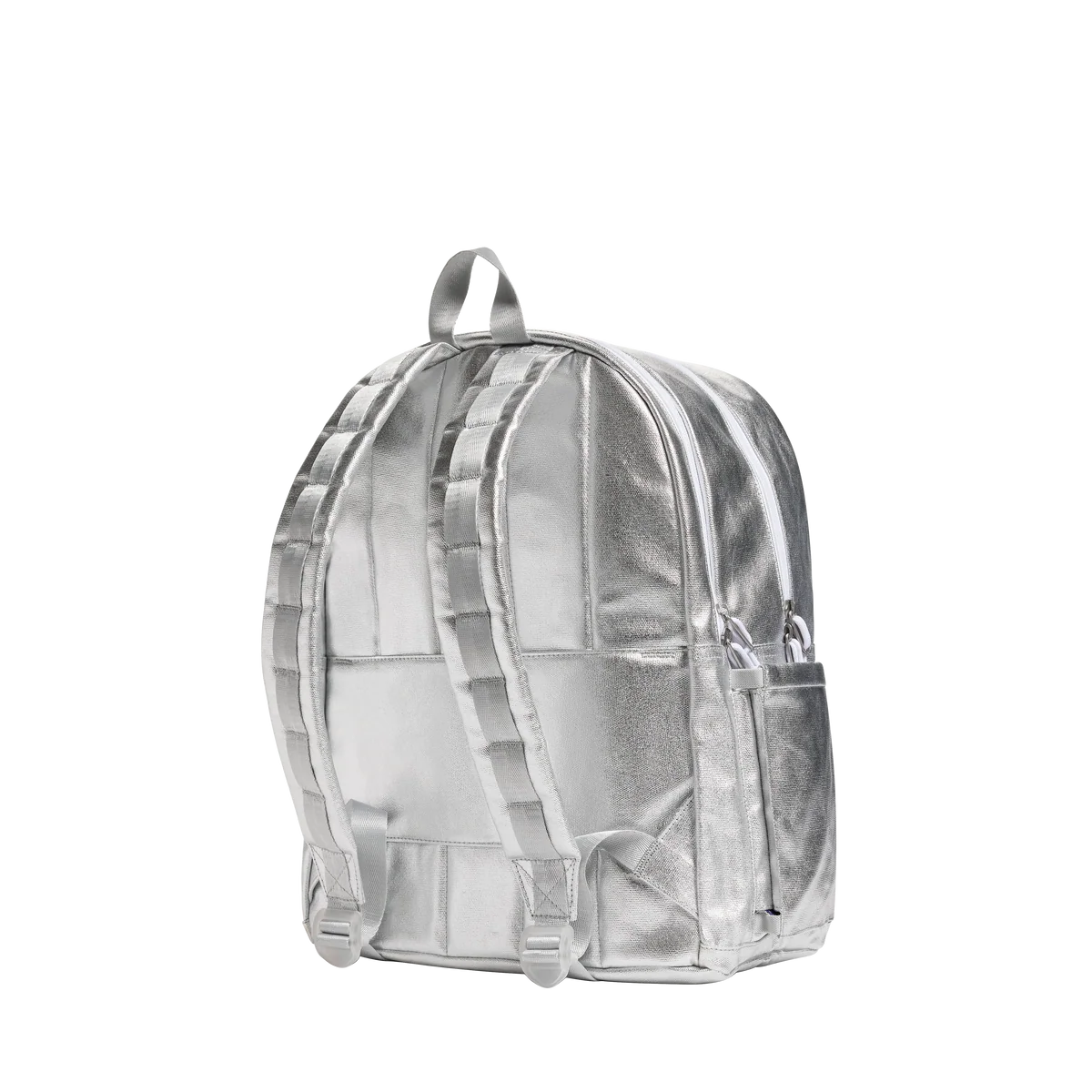 Metallic Fuzzy Hearts Kane Double Pocket Backpack