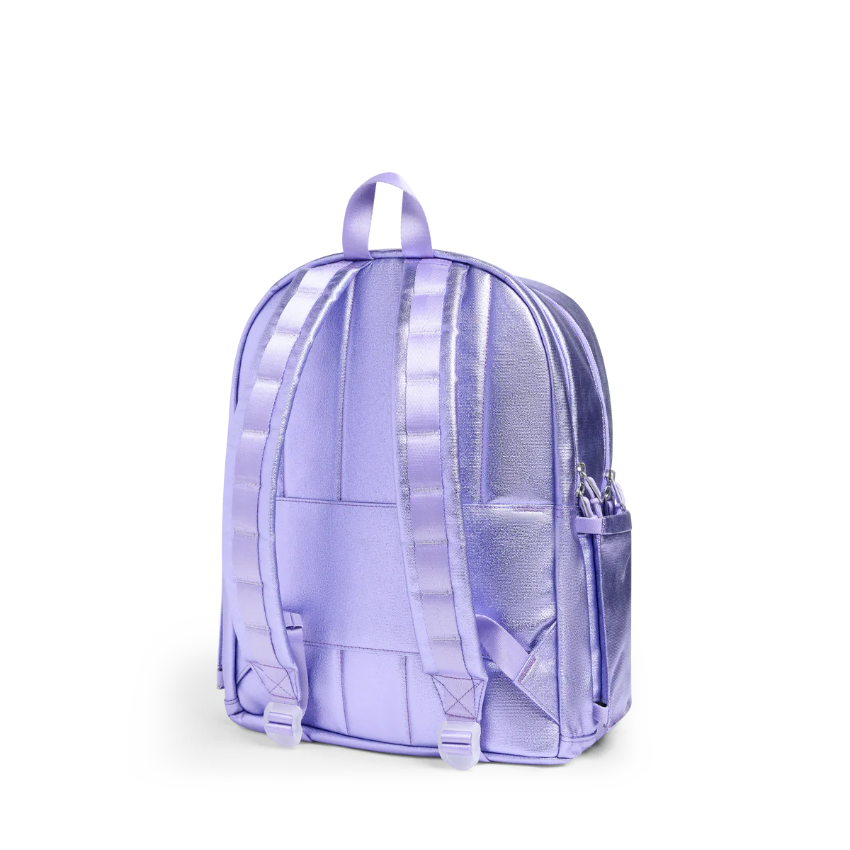 Metallic 3D Hearts Kane Double Pocket Backpack