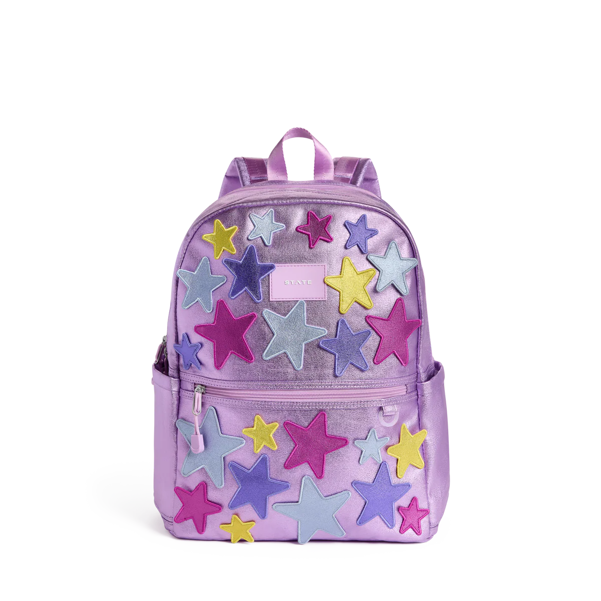 Metallic 3D Stars Kane Double Pocket Backpack