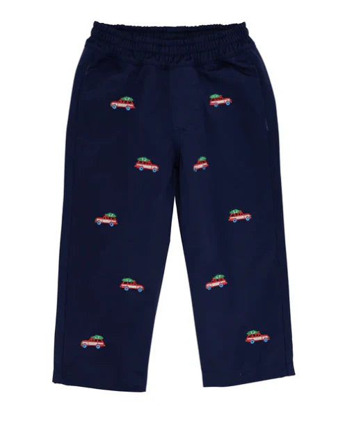 Sheffield Pants (Twill) - Nantucket Navy with Woody Jeeps Embroidery